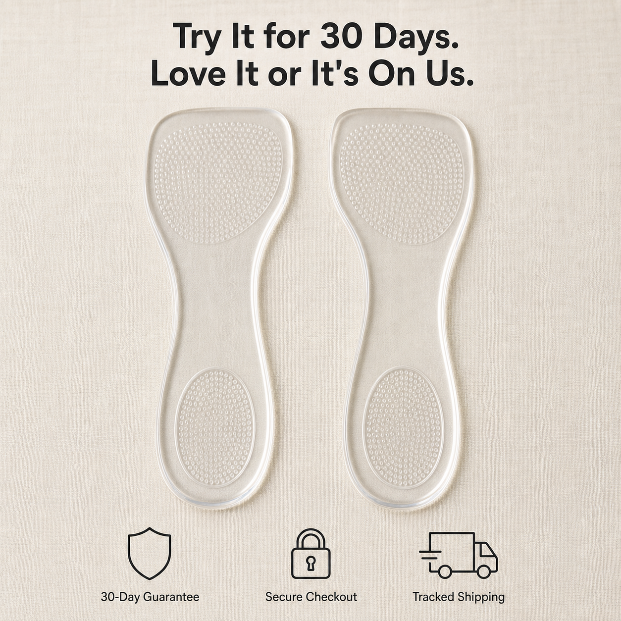 ClearStep Transparent Silicone Gel Foot Cushions