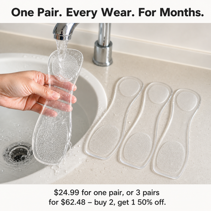 ClearStep Transparent Silicone Gel Foot Cushions